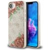 Etui Guess 4G Flowers Print MagSafe do   iPhone 16E / 17E różowy